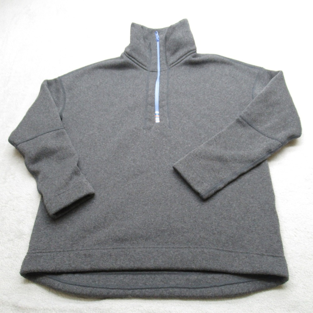 Stio Sweatshirt Womens Small Gray Fleece Mock‎ Neck 1/2 Zip Pullover Outdoor